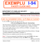exemplu formular I-94 (form I-94 example)