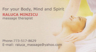  Raluca Minzicu, massage therapist
